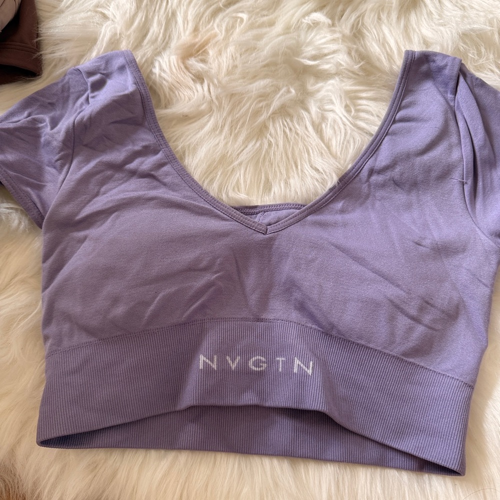 NVGTN Purple Crop Top